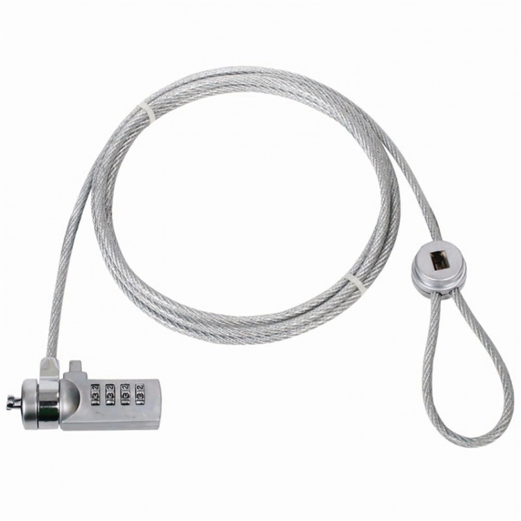 Nedis Kannettavan Tietokoneen Lukko | Lukon tyyppi: Numerolukko | 1.80 m | Sinkkiä Alloy