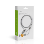 Nedis Kannettavan Tietokoneen Lukko | Lukon tyyppi: Numerolukko | 1.80 m | Sinkkiä Alloy