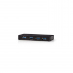 Nedis USB-keskitin | USB-A Male | 4x USB A Female | 4-Porttinen port(s) | USB 3.2 Gen 1 | USB Virta / Verkkovirtakäyttöinen | 4x USB