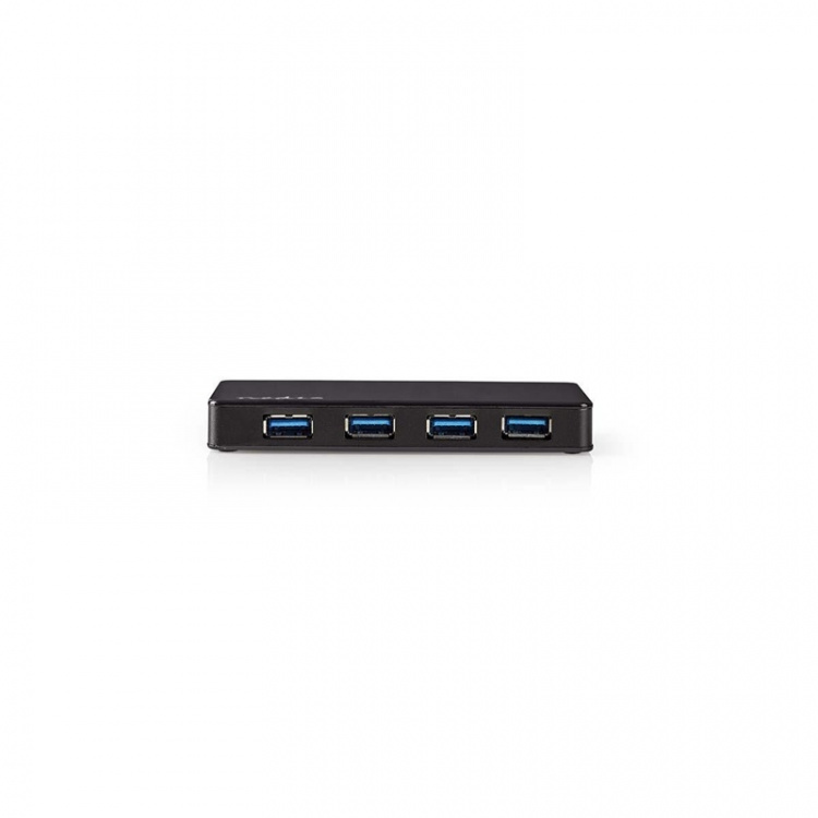 Nedis USB-keskitin | USB-A Male | 4x USB A Female | 4-Porttinen port(s) | USB 3.2 Gen 1 | USB Virta / Verkkovirtakäyttöinen | 4x USB