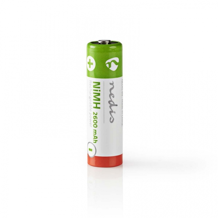 Nedis Ladattava Ni-MH-Akku AA | 1.2 V DC | 2600 mAh | 4 Kpl pakkaus Nedis Ladattava Ni-MH-Akku AA | 1.2 V DC | 2600 mAh | 4 Kpl pakkaus