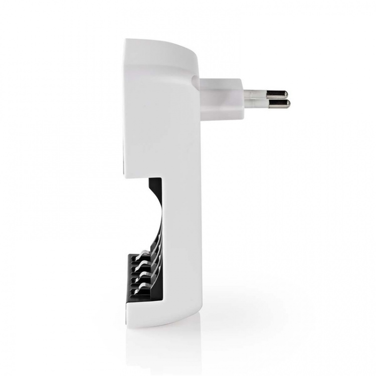 Nedis NiMH akkulaturi AA / AAA | 1.2 V DC | Trickle-lataus | Euro/Tyyppi C (CEE 7/16) | Akun tyyppi: AA / AAA | Musta / Valkoinen Nedis NiMH akkulaturi AA / AAA | 1.2 V DC | Trickle-lataus | Euro/Tyyppi C (CEE 7/16) | Akun tyyppi: AA / AAA | Musta / Valkoinen