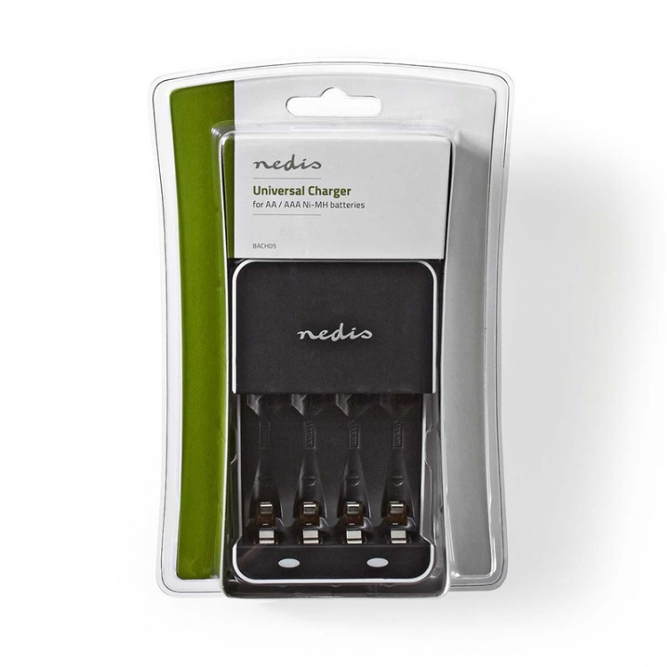 Nedis NiMH akkulaturi AA / AAA | 1.2 V DC | Trickle-lataus | Euro/Tyyppi C (CEE 7/16) | Akun tyyppi: AA / AAA | Musta / Valkoinen Nedis NiMH akkulaturi AA / AAA | 1.2 V DC | Trickle-lataus | Euro/Tyyppi C (CEE 7/16) | Akun tyyppi: AA / AAA | Musta / Valkoinen