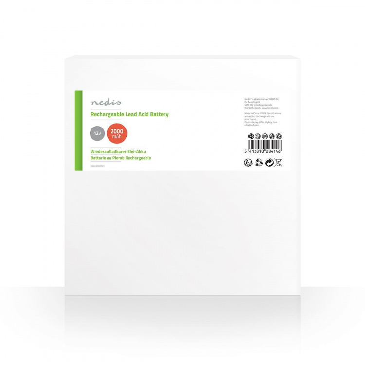 Nedis Lyijyakku | Lyijyhappo | Ladattava | 12 V | 2000 mAh
