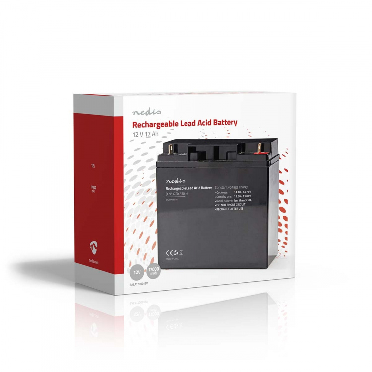 Nedis Lyijyakku | Lyijyhappo | Ladattava | 12 V | 17000 mAh