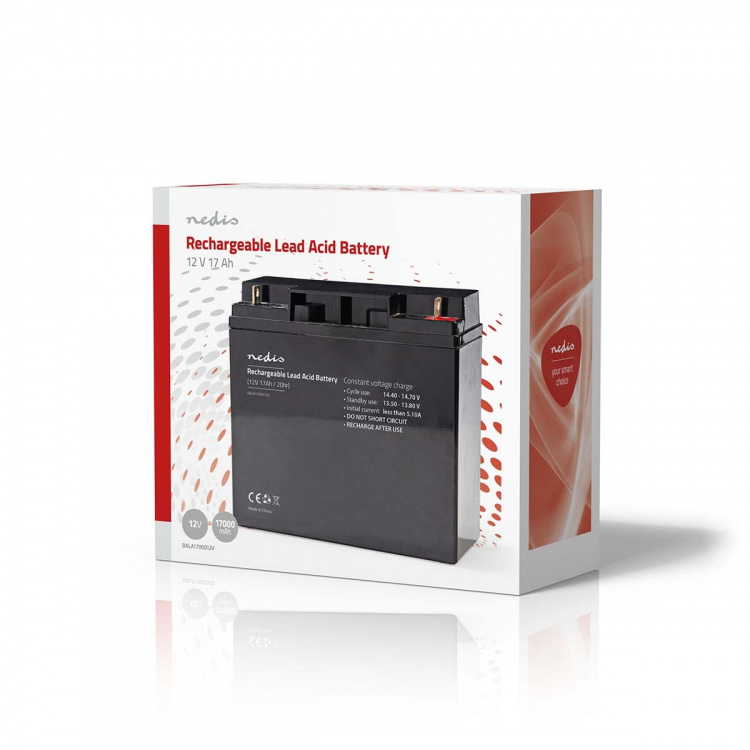 Nedis Lyijyakku | Lyijyhappo | Ladattava | 12 V | 17000 mAh