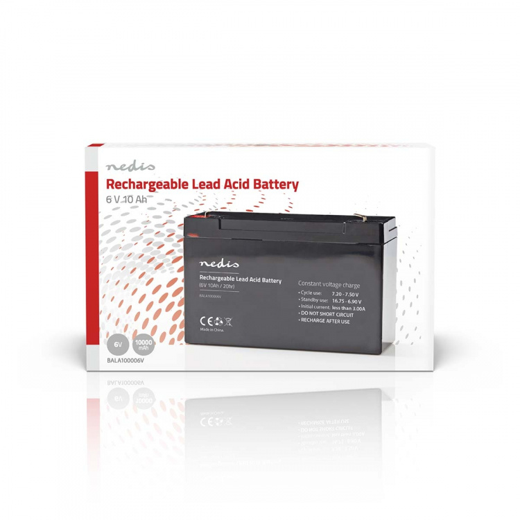 Nedis Lyijyakku | Lyijyhappo | Ladattava | 6 V | 10000 mAh