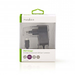 Nedis Seinälaturi | 15 W | Pikalataus-toiminto | 1x 3.0 A | Lähtöliitäntöjen määrä: 1 | USB-C™ (kiinteä) Kaapeli | 1.50 m | Single Voltage Output | Musta