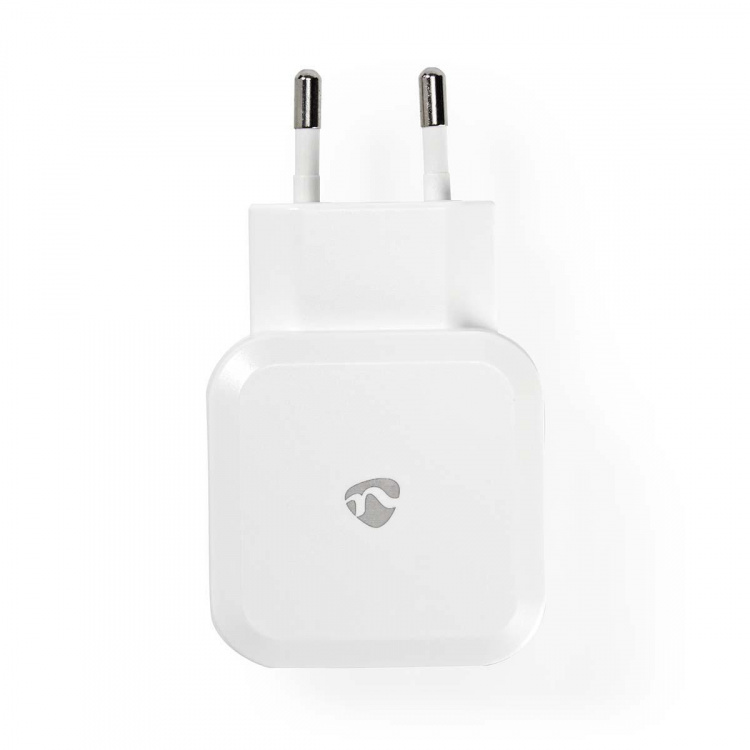 Nedis Seinälaturi | 24 W | Pikalataus-toiminto | 2x 2.4 A A | Lähtöliitäntöjen määrä: 2 | 2x USB-A | Kaapeli ei sisälly | Single Voltage Output | Valkoinen