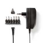 Nedis AC Yleisvirtalähde | 27 W | 3 - 12 V DC | 1.80 m | 2.25 A A | 6 plug(s) | Musta