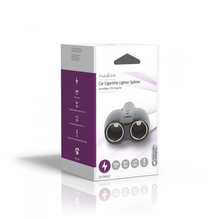 Nedis DC Yleisvirtalähde | Autoadapteri | 120 W | Tulojännite: 12 V DC | 12 V DC | Musta