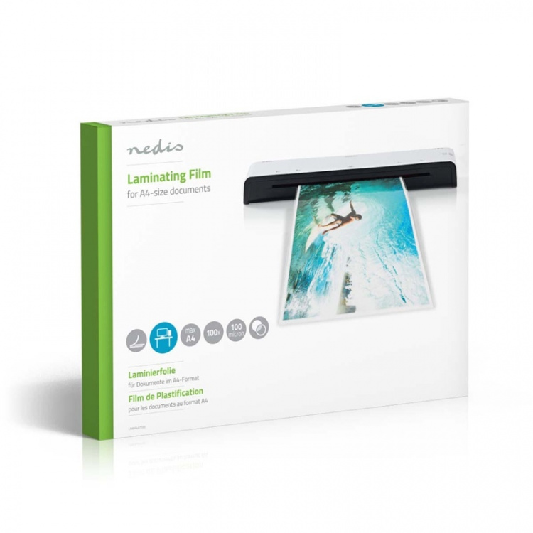 Nedis Laminointifilmi | A4 | Paksuus: 100 µm | Pakattu per: 100 kpl | Muovi | Läpikuultava Nedis Laminointifilmi | A4 | Paksuus: 100 µm | Pakattu per: 100 kpl | Muovi | Läpikuultava