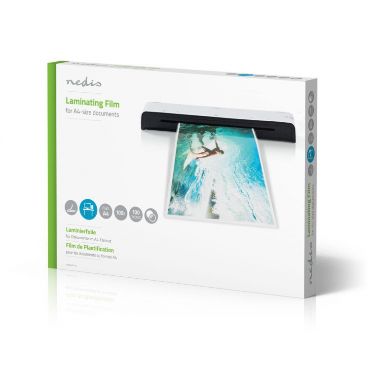 Nedis Laminointifilmi | A4 | Paksuus: 100 µm | Pakattu per: 100 kpl | Muovi | Läpikuultava Nedis Laminointifilmi | A4 | Paksuus: 100 µm | Pakattu per: 100 kpl | Muovi | Läpikuultava