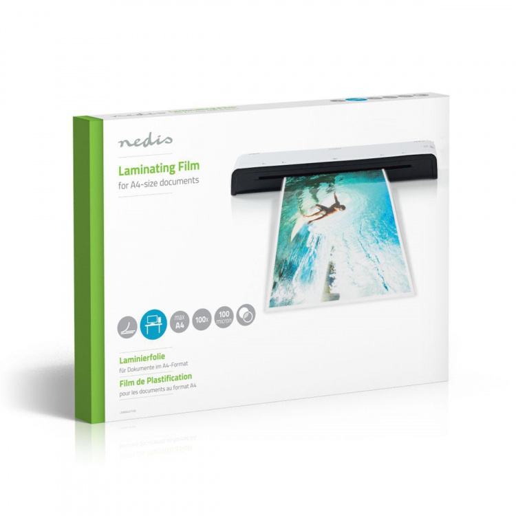 Nedis Laminointifilmi | A4 | Paksuus: 100 µm | Pakattu per: 100 kpl | Muovi | Läpikuultava Nedis Laminointifilmi | A4 | Paksuus: 100 µm | Pakattu per: 100 kpl | Muovi | Läpikuultava