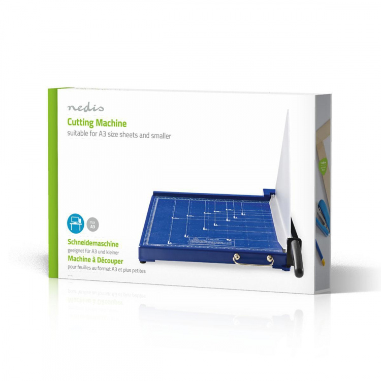 Nedis Paperileikkuri | Suurin leikkauskoko: 297 x 420 mm | Veitsen tyyppi: Metalli | Metalli | Musta / Sininen Nedis Paperileikkuri | Suurin leikkauskoko: 297 x 420 mm | Veitsen tyyppi: Metalli | Metalli | Musta / Sininen