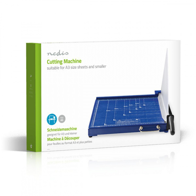 Nedis Paperileikkuri | Suurin leikkauskoko: 297 x 420 mm | Veitsen tyyppi: Metalli | Metalli | Musta / Sininen Nedis Paperileikkuri | Suurin leikkauskoko: 297 x 420 mm | Veitsen tyyppi: Metalli | Metalli | Musta / Sininen