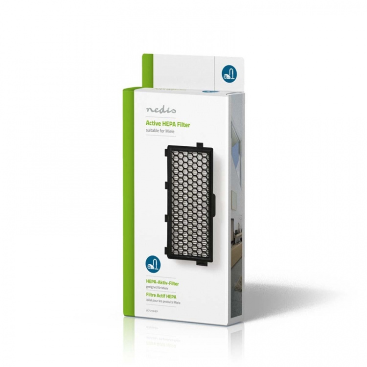 Nedis Aktiivinen HEPA-suodatin | Korvaus: Miele | Musta / Valkoinen