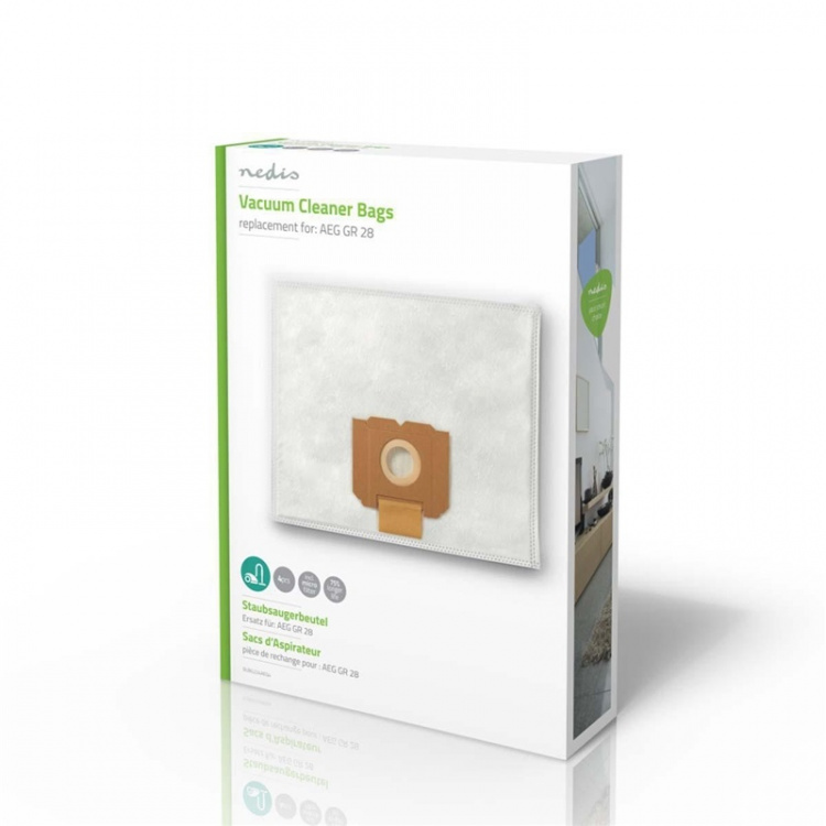 Nedis Pölypussi | 4 kpl | Mikrokuitu | Eniten myyty: AEG | Valkoinen