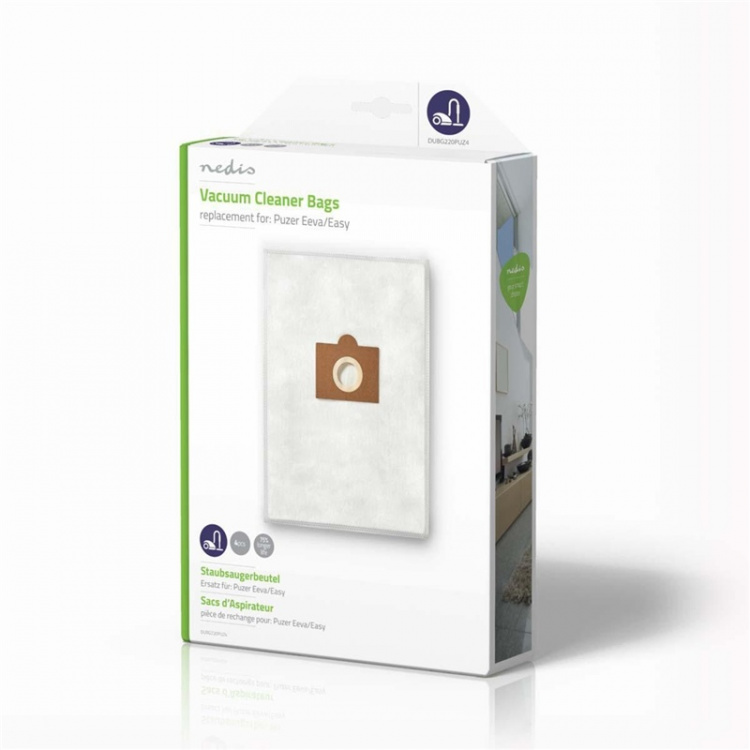 Nedis Pölypussi | 4 kpl | Mikrokuitu | Eniten myyty: Puzer Eeva/Easy | Valkoinen