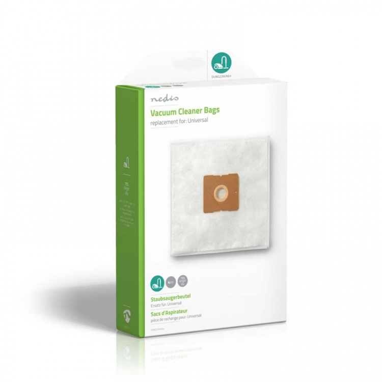 Nedis Pölypussi | 4 kpl | Mikrokuitu | Eniten myyty: Yleismallinen | Valkoinen