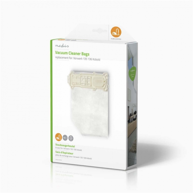 Nedis Pölypussi | 4 kpl | Mikrokuitu | Eniten myyty: Vorwerk 135136 Kobold | Valkoinen