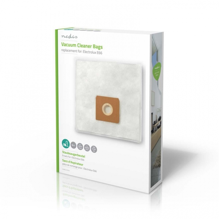 Nedis Pölypussi | 4 kpl | Mikrokuitu | Eniten myyty: Electrolux | Valkoinen