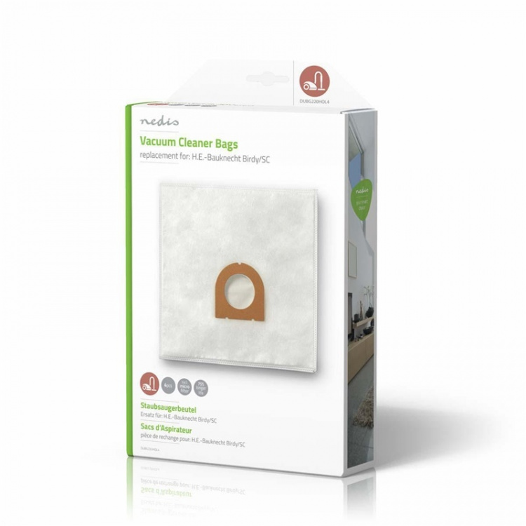 Nedis Pölypussi | 4 kpl | Mikrokuitu | Eniten myyty: H.E.-Bauknecht Birdy/SC | Valkoinen