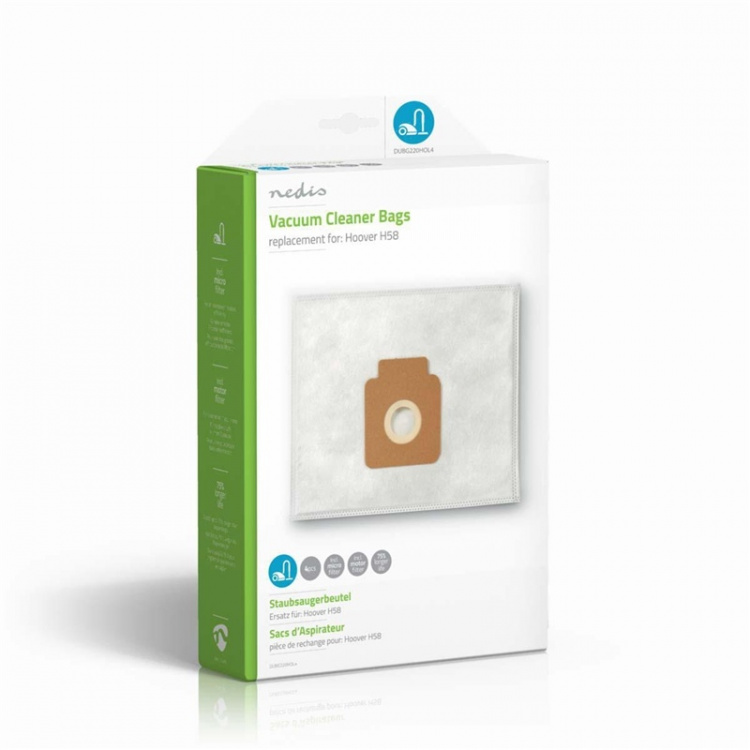 Nedis Pölypussi | 4 kpl | Mikrokuitu | Eniten myyty: Hoover H58 | Valkoinen