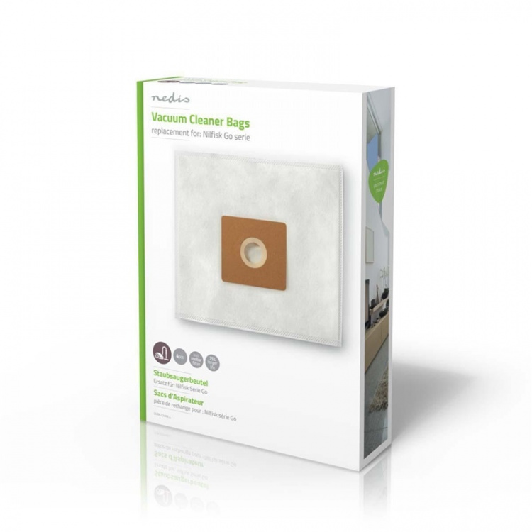 Nedis Pölypussi | 4 kpl | Mikrokuitu | Eniten myyty: Nilfisk | Valkoinen