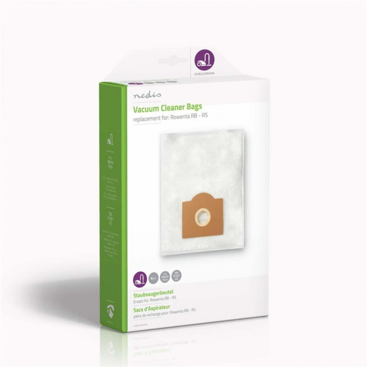 Nedis Pölypussi | 4 kpl | Mikrokuitu | Eniten myyty: Rowenta RB - RS | Valkoinen