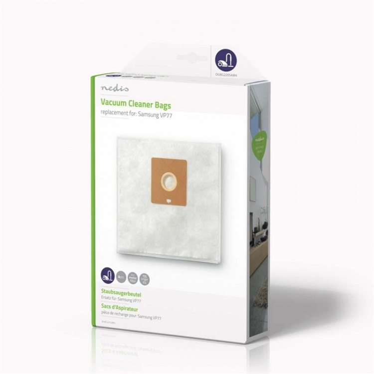 Nedis Pölypussi | 4 kpl | Mikrokuitu | Eniten myyty: Philips | Valkoinen