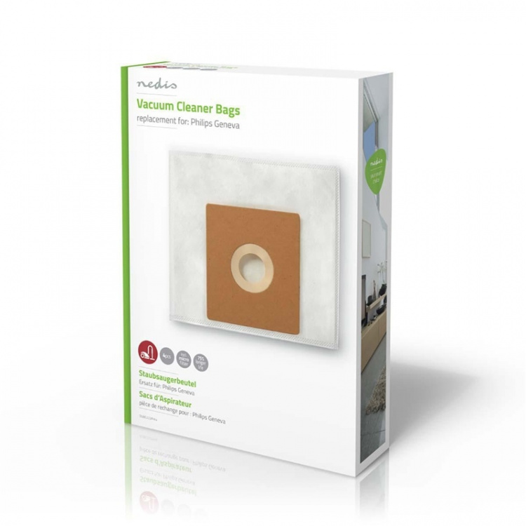 Nedis Pölypussi | 4 kpl | Mikrokuitu | Eniten myyty: Philips | Valkoinen