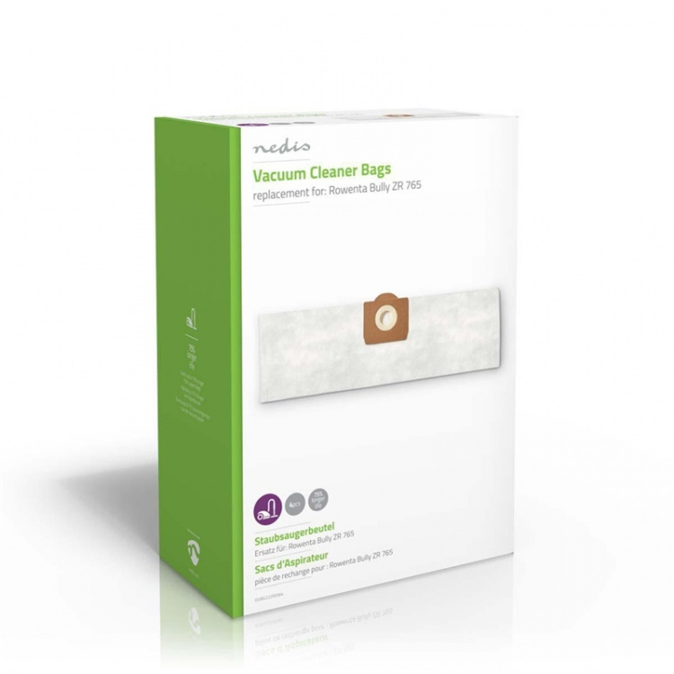 Nedis Pölypussi | 4 kpl | Mikrokuitu | Eniten myyty: Rowenta Bully ZR 765 | Valkoinen