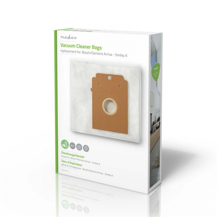 Nedis Pölypussi | 4 kpl | Mikrokuitu | Eniten myyty: Bosch / Siemens | Valkoinen