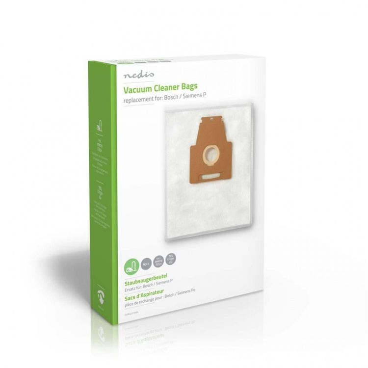 Nedis Pölypussi | 4 kpl | Mikrokuitu | Eniten myyty: Bosch / Siemens | Valkoinen