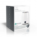 Nedis Ilmankostutin | 110 W | Viileällä ja lämpimällä usvalla | 5.5 l | Kosteusmittari | Ajastin | Sopii enintään tilalle: 50 m² | Harmaa / Valkoinen