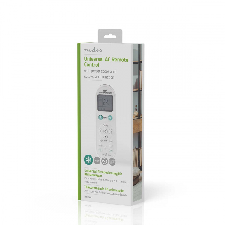 Nedis Yleiskaukosäädin jaetun yksikön ilmastointilaitteille | Ohjelmointitoiminnot | 2x AAA/LR03 Nedis Yleiskaukosäädin jaetun yksikön ilmastointilaitteille | Ohjelmointitoiminnot | 2x AAA/LR03