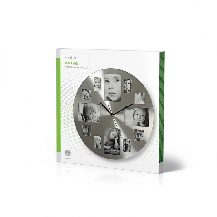 Nedis Seinäkello | Halkaisija: 400 mm | Metalli | Hopea