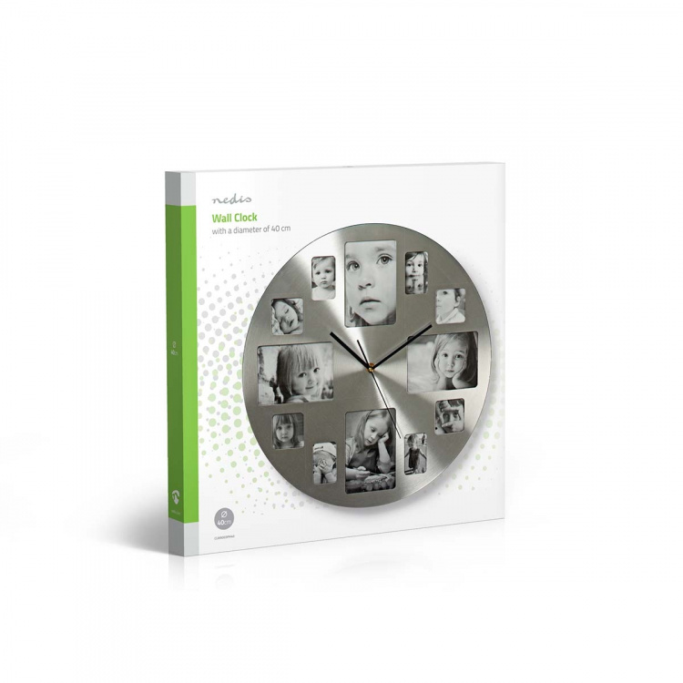 Nedis Seinäkello | Halkaisija: 400 mm | Metalli | Hopea