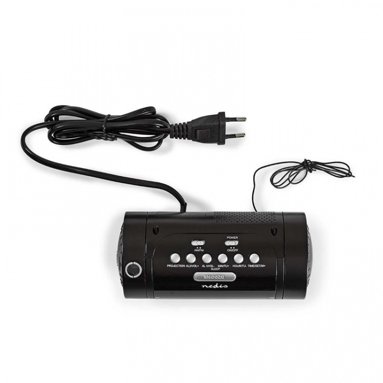 Nedis Digitaalinen Kelloradio | LED | Ajan heijastus | AM / FM | Torkkutoiminto | Uniajastus | Hälytysten lukumäärä: 2 | Musta Nedis Digitaalinen Kelloradio | LED | Ajan heijastus | AM / FM | Torkkutoiminto | Uniajastus | Hälytysten lukumäärä: 2 | Musta