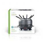 Nedis Fondue-setti | 6 Henkilöä | 2.3 l | Säädettävä lämpötilan säätö | 800 W | Viileät kosketuspinnat | Liukumaton pohja | Ylikuumenemissuoja