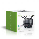 Nedis Fondue-setti | 6 Henkilöä | 2.3 l | Säädettävä lämpötilan säätö | 800 W | Viileät kosketuspinnat | Liukumaton pohja | Ylikuumenemissuoja