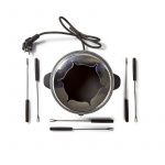 Nedis Fondue-setti | 6 Henkilöä | 2.3 l | Säädettävä lämpötilan säätö | 800 W | Viileät kosketuspinnat | Liukumaton pohja | Ylikuumenemissuoja