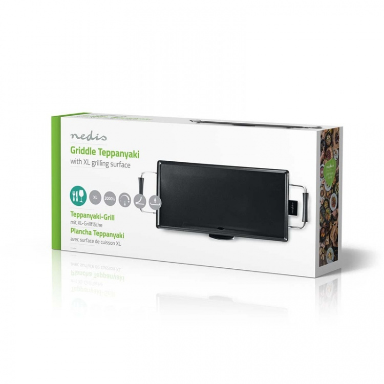 Nedis Teppanyakia-pöytägrilli | Leivonta-alue (P x L): 47.5 x 26.5 cm | 5 Lämpöasetusta