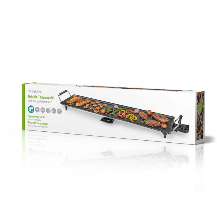 Nedis Teppanyakia-pöytägrilli | Leivonta-alue (P x L): 90 x 23 cm | 5 Lämpöasetusta