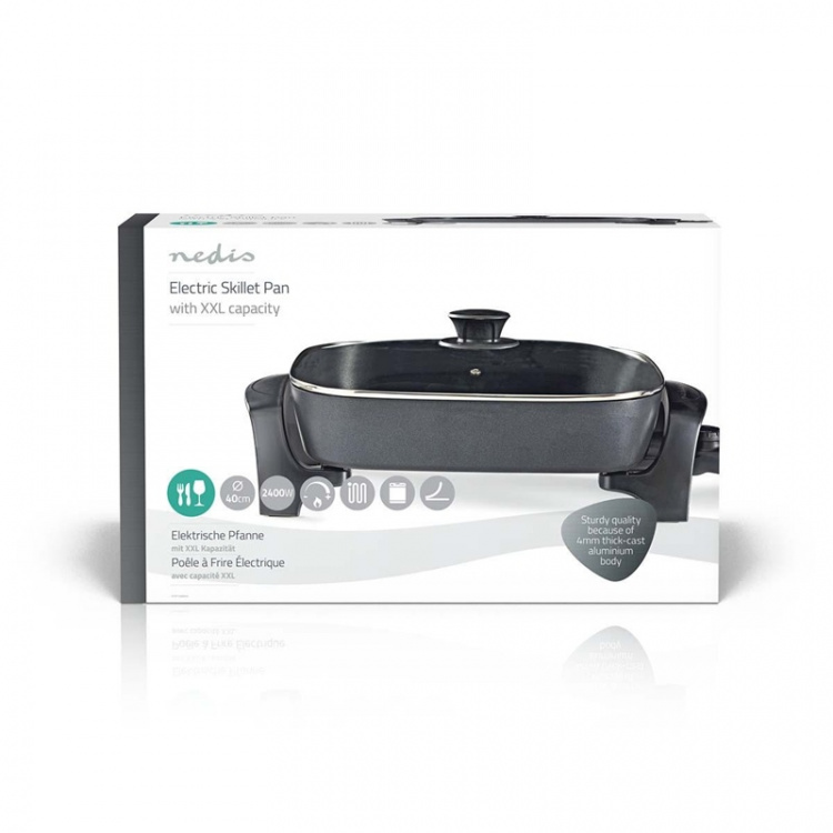 Nedis Sähkökäyttöinen Haudutuspata | 40 cm | Paksu Valualumiinirunko