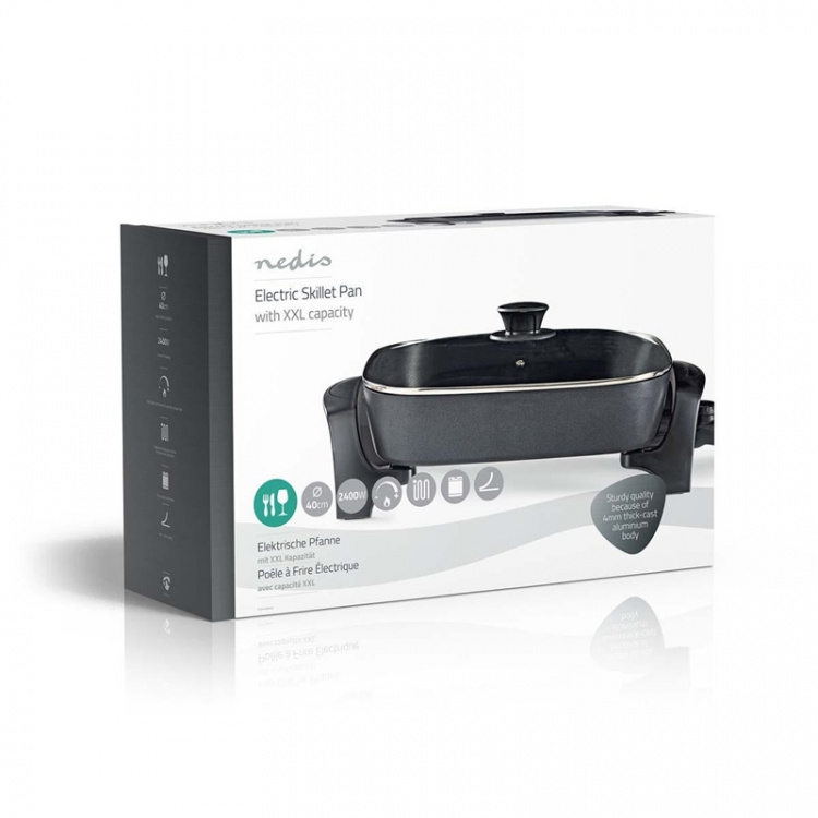 Nedis Sähkökäyttöinen Haudutuspata | 40 cm | Paksu Valualumiinirunko