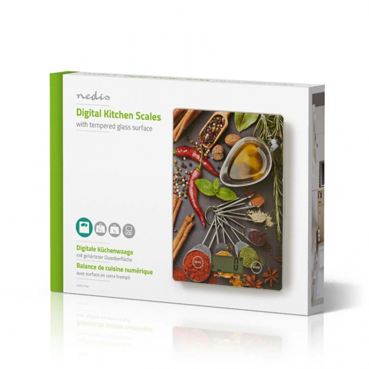 Nedis Keittiövaaka | Digitaalinen | Lasi / Muovi | Monivärinen Nedis Keittiövaaka | Digitaalinen | Lasi / Muovi | Monivärinen