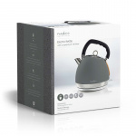 Nedis Vedenkeitin | 1.8 l | Soft-Touch | Harmaa | Pyörivä 360 astetta | Piilotettu lämmityselementti | Strix® ohjain | Tyhjäksi kiehumisen suoja Nedis Vedenkeitin | 1.8 l | Soft-Touch | Harmaa | Pyörivä 360 astetta | Piilotettu lämmityselementti | Strix® ohjain | Tyhjäksi kiehumisen suoja