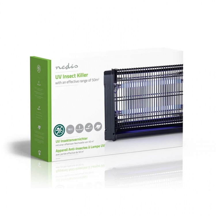 Nedis Hyttysvaloansa | 16 W | Lampun tyyppi: F8T5/BL | Vaikutusetäisyys: 50 m² | Musta